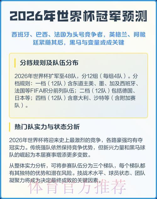 2026年世界杯赛事预测与安卓客户端入口完整攻略 2026年世界杯赛事预测与安卓客户端入口完整攻略
